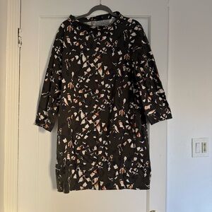 COS Printed Wide-neck boat neck geometric Dress Size 10